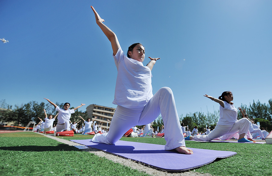 Mass yoga events ahead of International Yoga Day