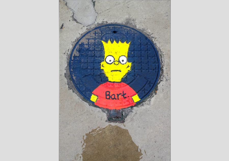 Luoyang university gets cartoon manhole covers