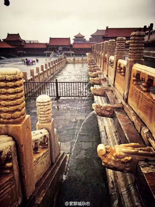 Forbidden City's ancient drainage prevents flooding despite severe rainstorm