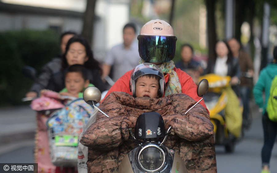 Coats, jackets are out as cold wave sweeps in