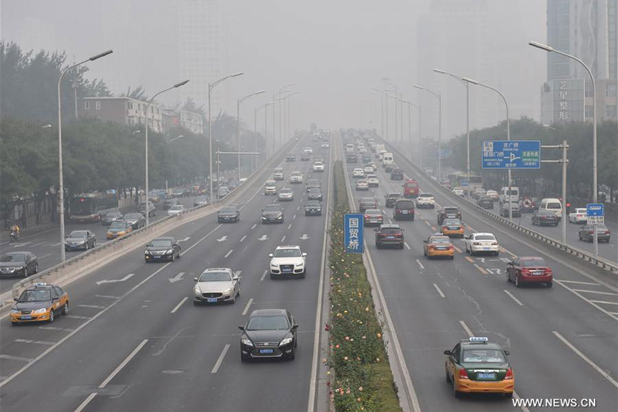 Smog envelopes capital of China