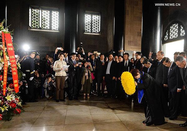 KMT chief pays tribute to Sun Yat-sen
