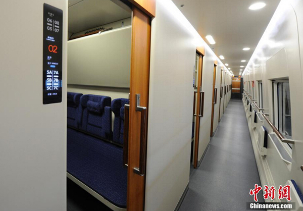 New high speed train sleeper cars introduced in Jilin