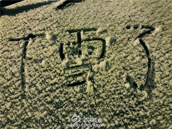 First snow turns Beijing white and beautiful