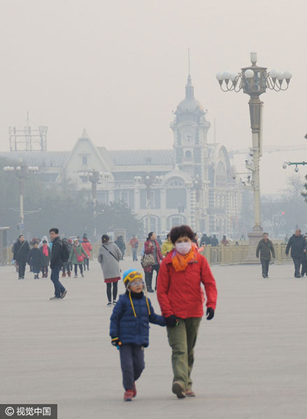 Yellow alert for smog issued for China's north