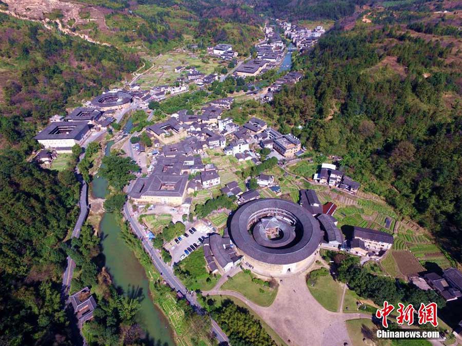 Magnificent view of Fujian Tulou in SE China