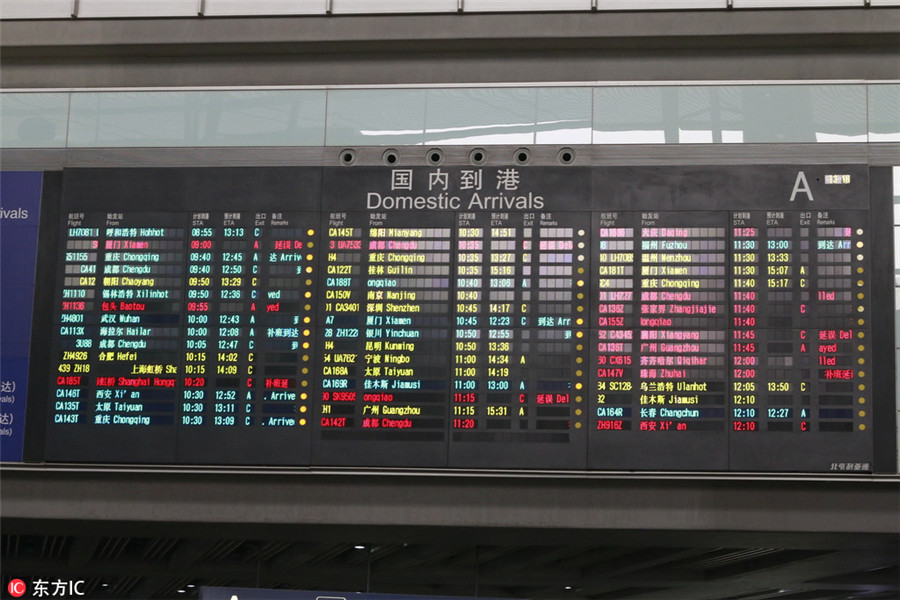 Heavy smog disrupts air traffic in North China