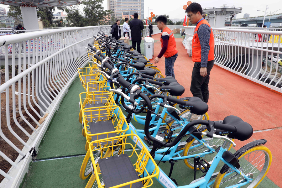 China's first elevated cycle track to open in Xiamen