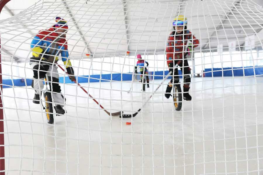 Ditching ice skates for wheels on the hockey rink