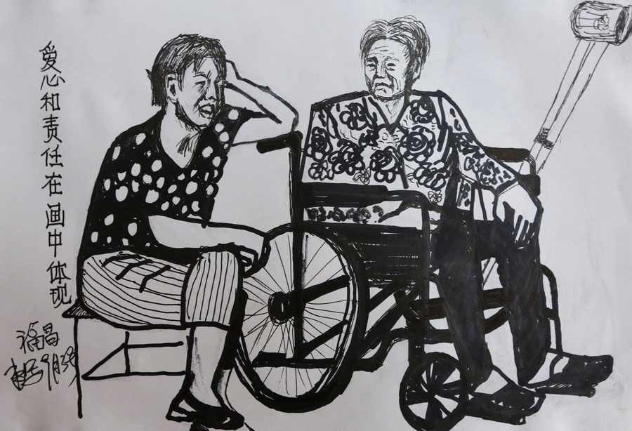 Son records his mother's dying days in sketches