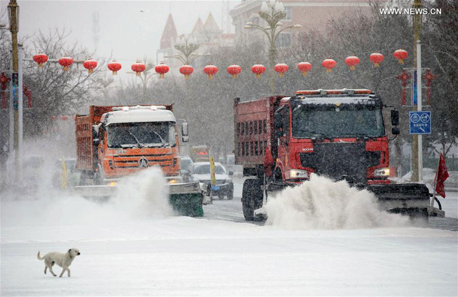 China issues blue alert for cold wave brought by blast of strong cold air
