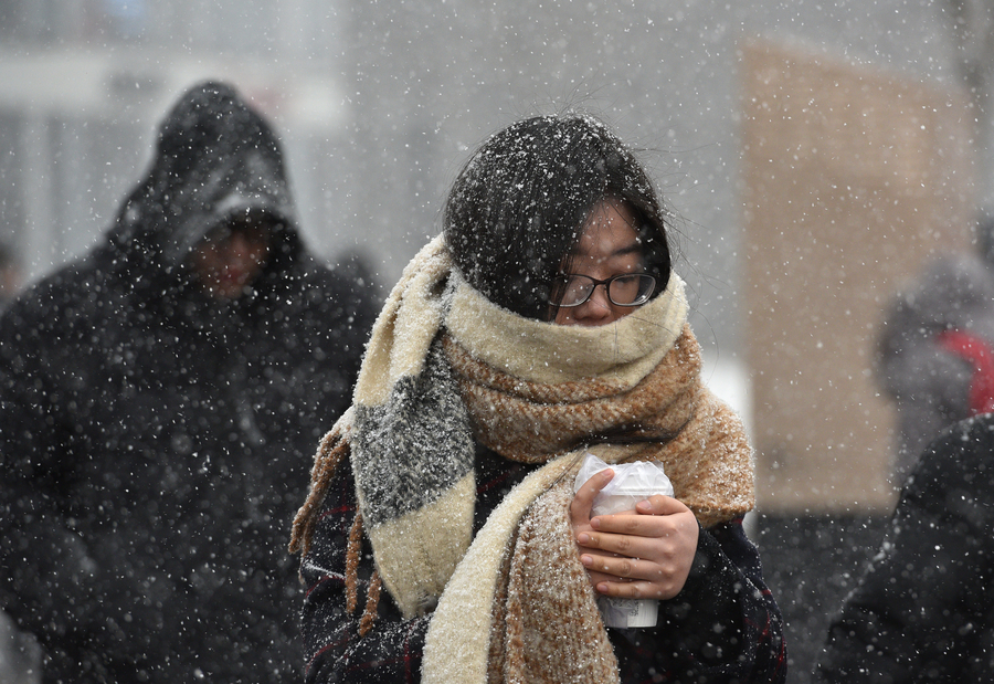 Beijing welcomes first snow in Year of the Rooster