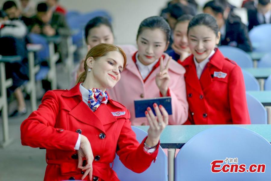 Foreign teachers apply to be flight attendants