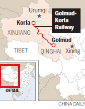 First rails laid for Xinjiang's third link to outside
