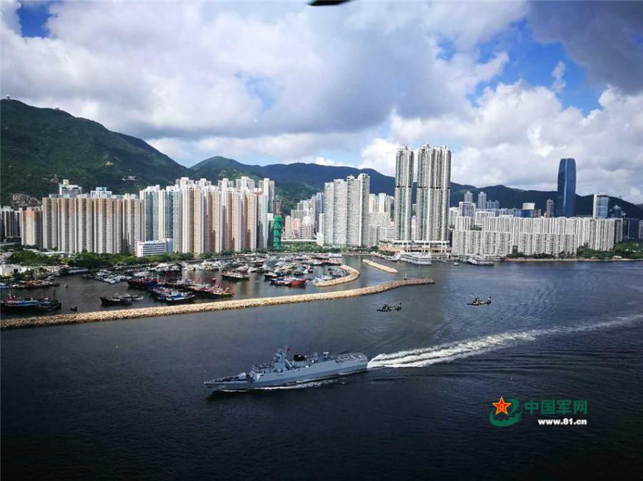 PLA Hong Kong Garrison conducts air and sea patrols