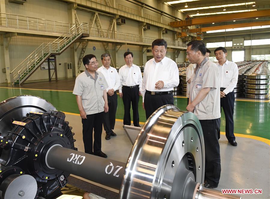 Xi inspects enterprises in Shanxi