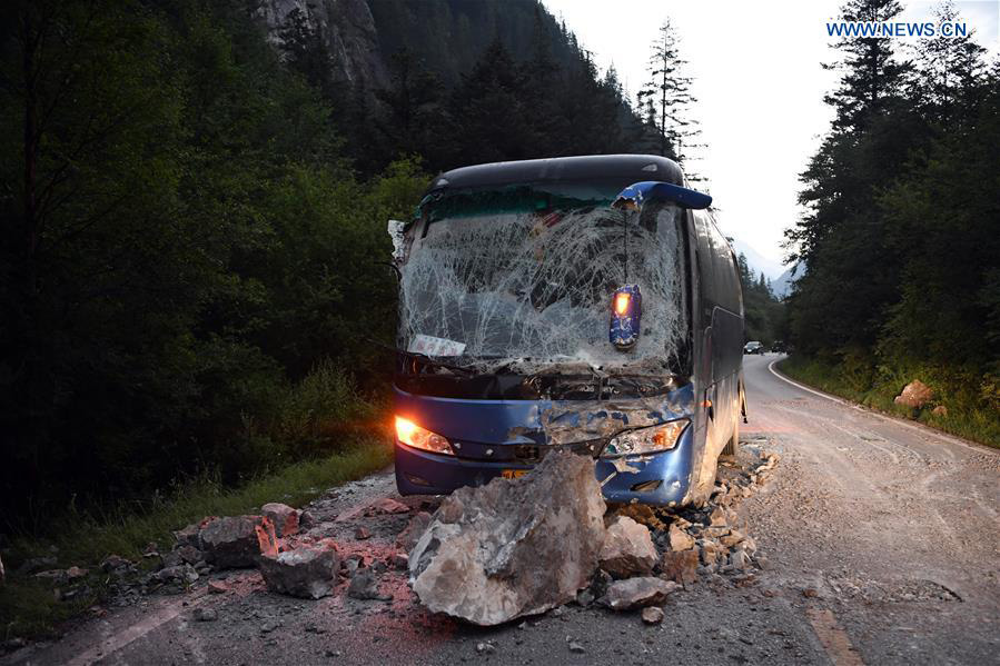 Aftermath of 7.0-magnitude quake in Jiuzhaigou, SW China