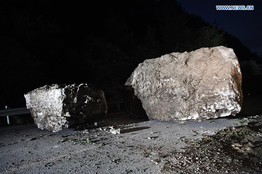 Aftermath of 7.0-magnitude quake in Jiuzhaigou, SW China