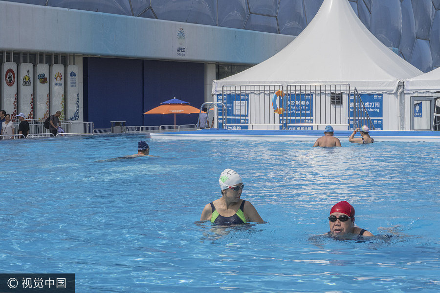 Water Cube offers unique outdoor swimming experience