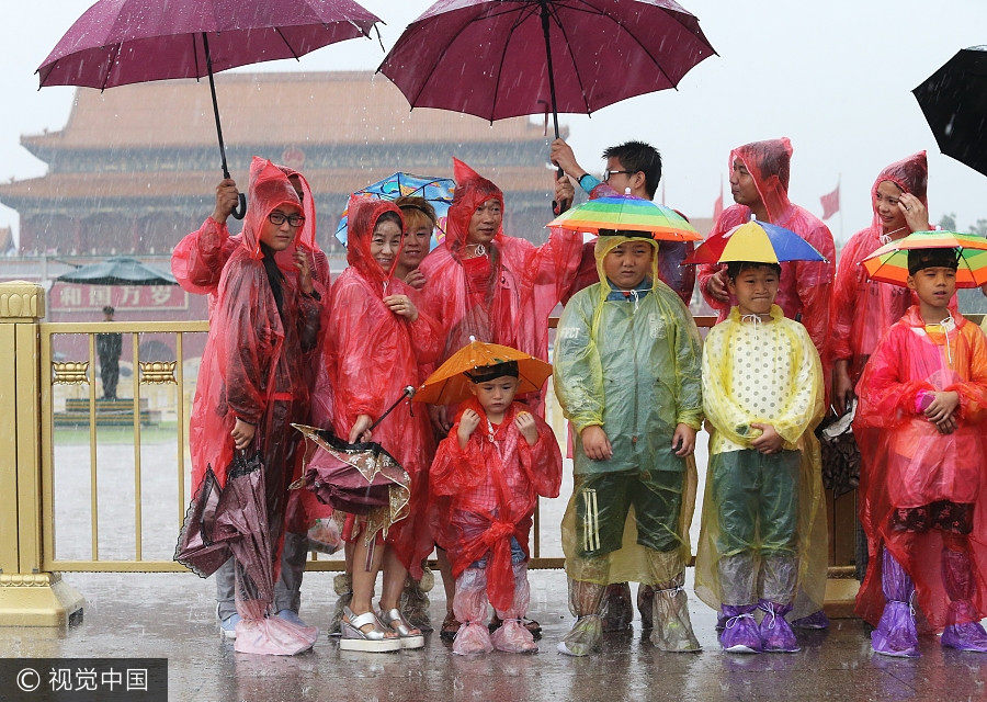 Love for Beijing despite rainstorm