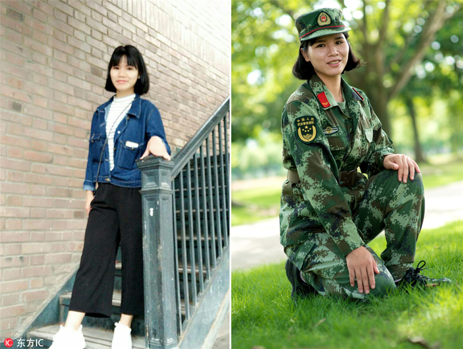 Coming-of-age: Females turn tough soldiers after military service