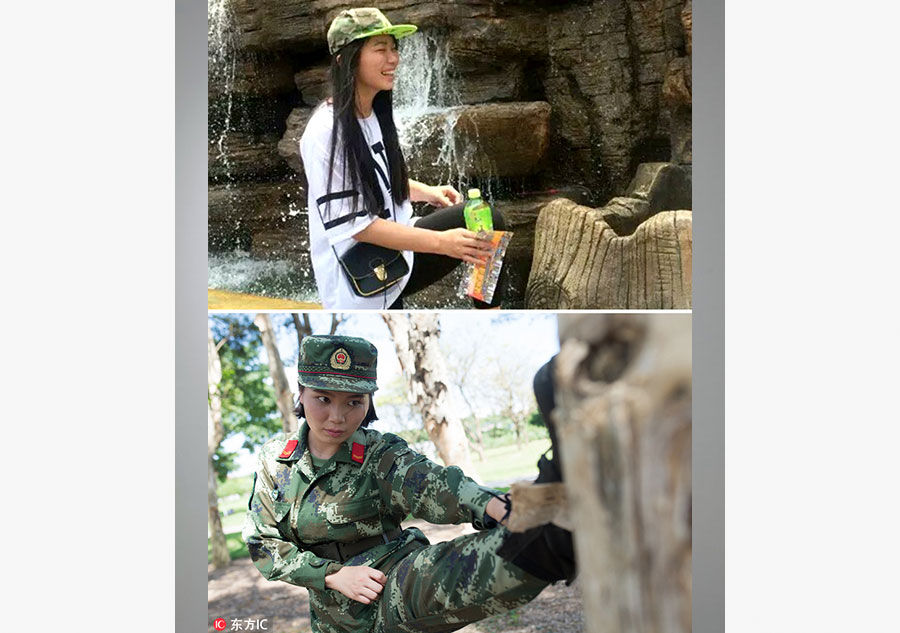 Coming-of-age: Females turn tough soldiers after military service