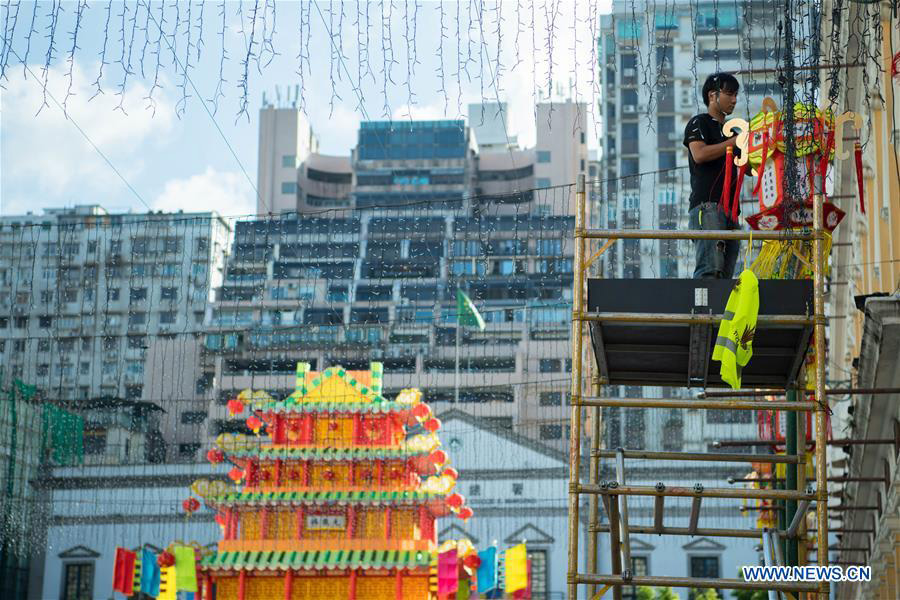 Macao decorated to greet upcoming Mid-Autumn Festival