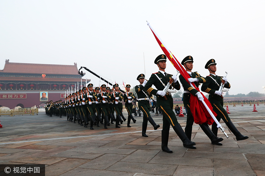 National Flag-raising ceremony at Tian'anmen Square marks National Day