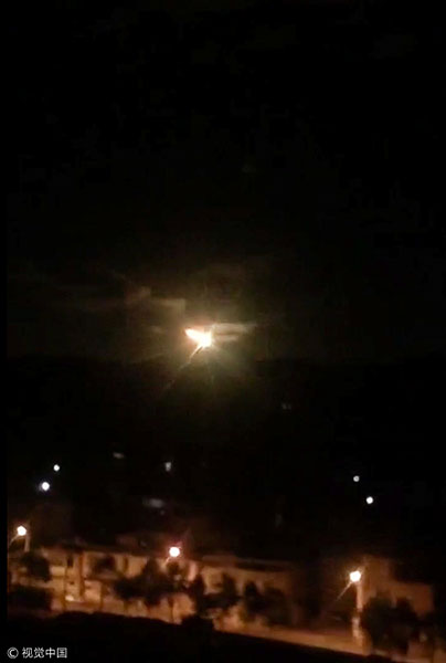 Fireball meteor observed in SW China
