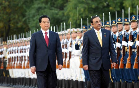 China vows to cement ties with Pakistan on Zardari's 1st Beijing trip