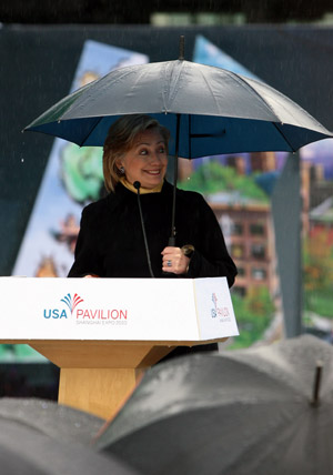 US Secretary of State speaks at USA pavilion of Shanghai Expo