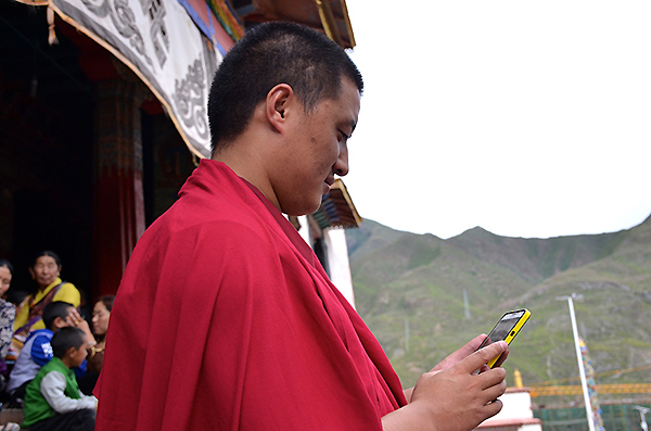 Tech-savvy monks in Tibet with their fingers on the pulse