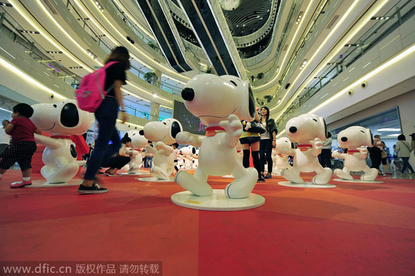 Exhibition in Shanghai celebrating Snoopy's birthday