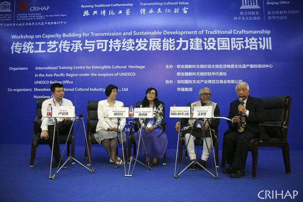 Workshop on capacity building for transmission and sustainable development of traditional craftsmanship held in Shenzhen