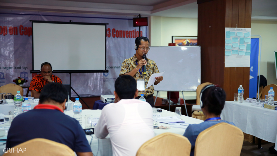 CRIHAP holds capacity building workshop on 2003 Convention in Nepal