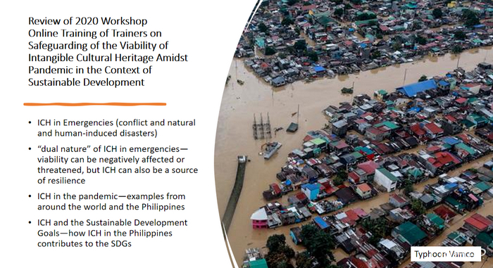 Capacity-building Workshop for Training of Trainers on Developing Safeguarding Plans of ICH for the Philippines held online