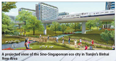 China, Singapore team up on green city project