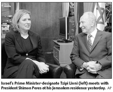 PM Livni given two more weeks to form government