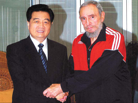 Hu, Fidel Castro have 'long conversation'