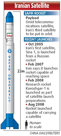 Iran sends home-made satellite into orbit