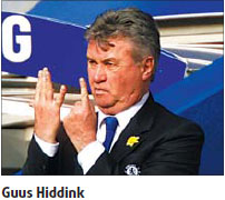 Chelsea go second with Hiddink's magic touch