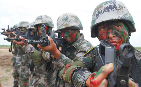 Troops have anti-terror drill in their sights