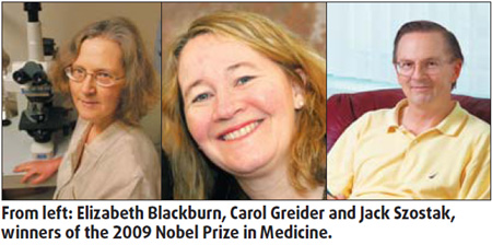 Trio gets Nobel accolade for work on cellular aging