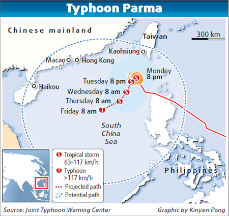 6,000 evacuated as typhoon lingers