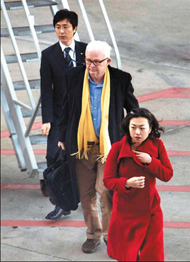 US envoy due in Pyongyang today