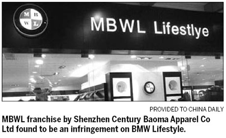 BMW drives off copycat clothes brand