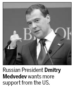 Medvedev hails shift in US ties, sets limits