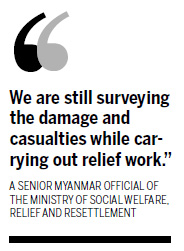 Cyclone slams Myanmar as flooding hits Thailand