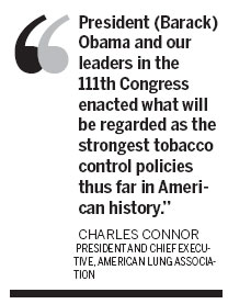 Group praises US progress to cut down tobacco use