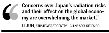 Nuclear concerns drag down stocks on the mainland